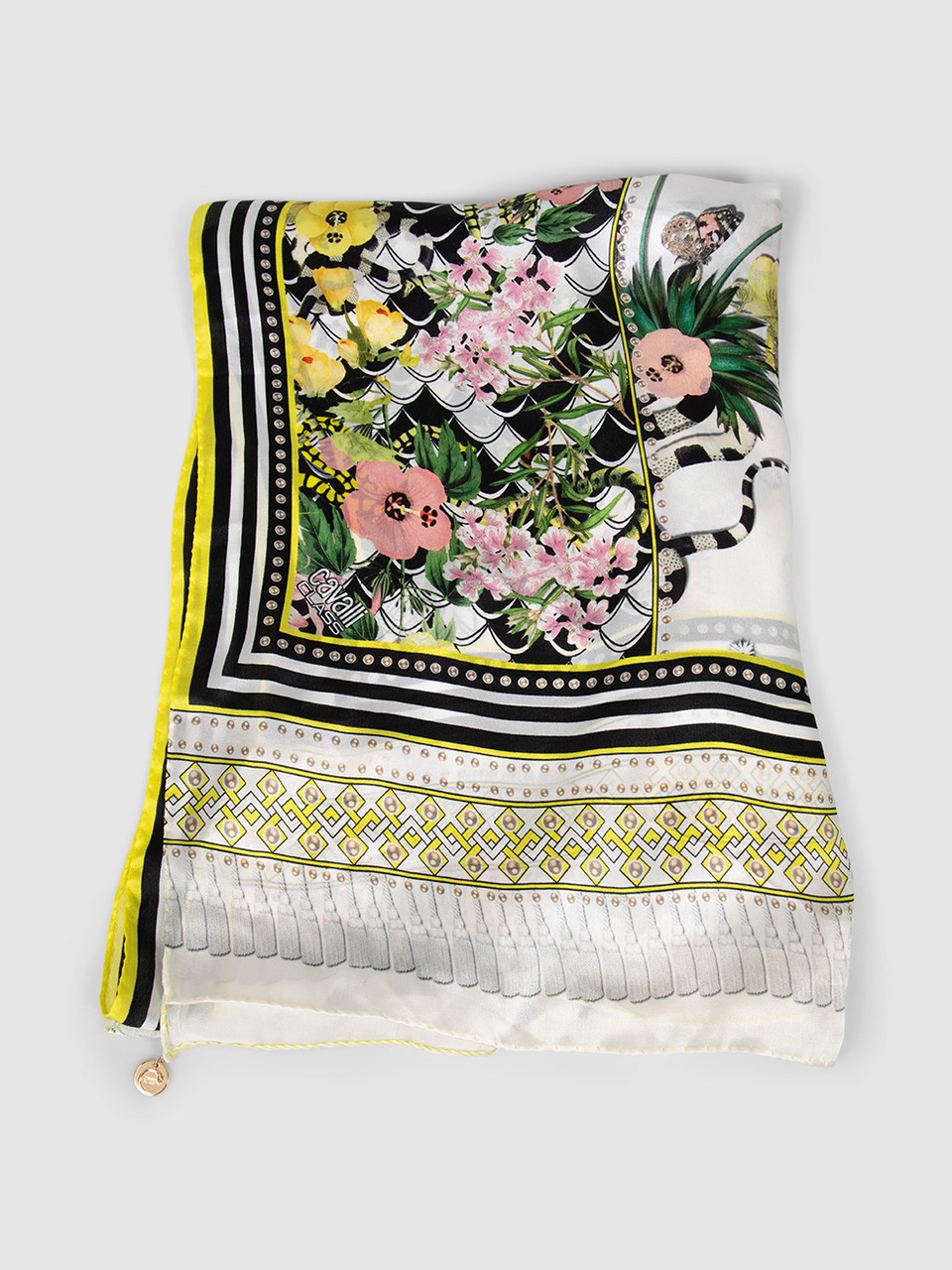 Roberto Cavalli Floral Print Rectangle Scarf Roberto Cavalli Floral Print Rectangle Scarf