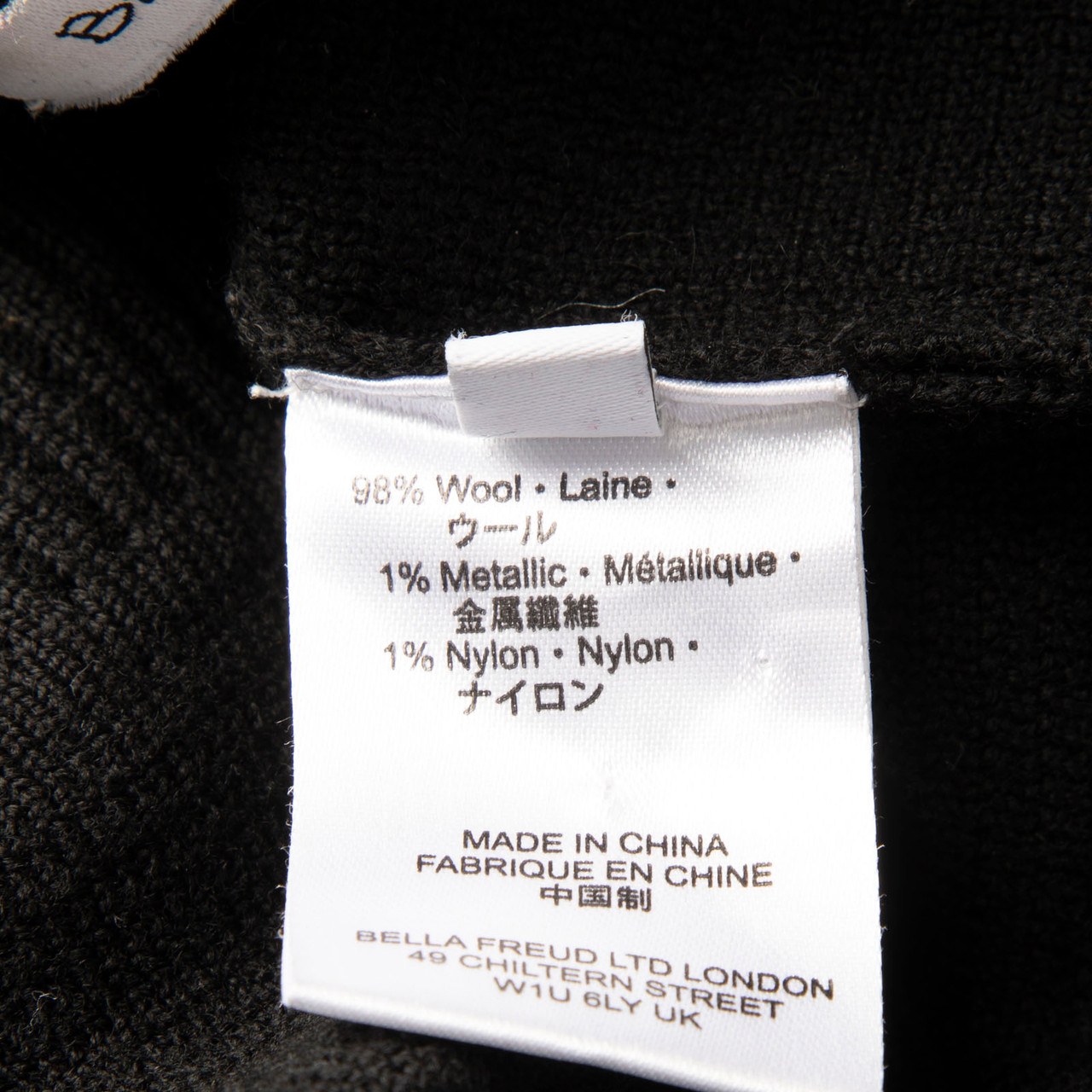 Bella Freud Black Wool Metallic Knit 1970 Jumper Bella Freud Black Wool Metallic Knit 1970 Jumper