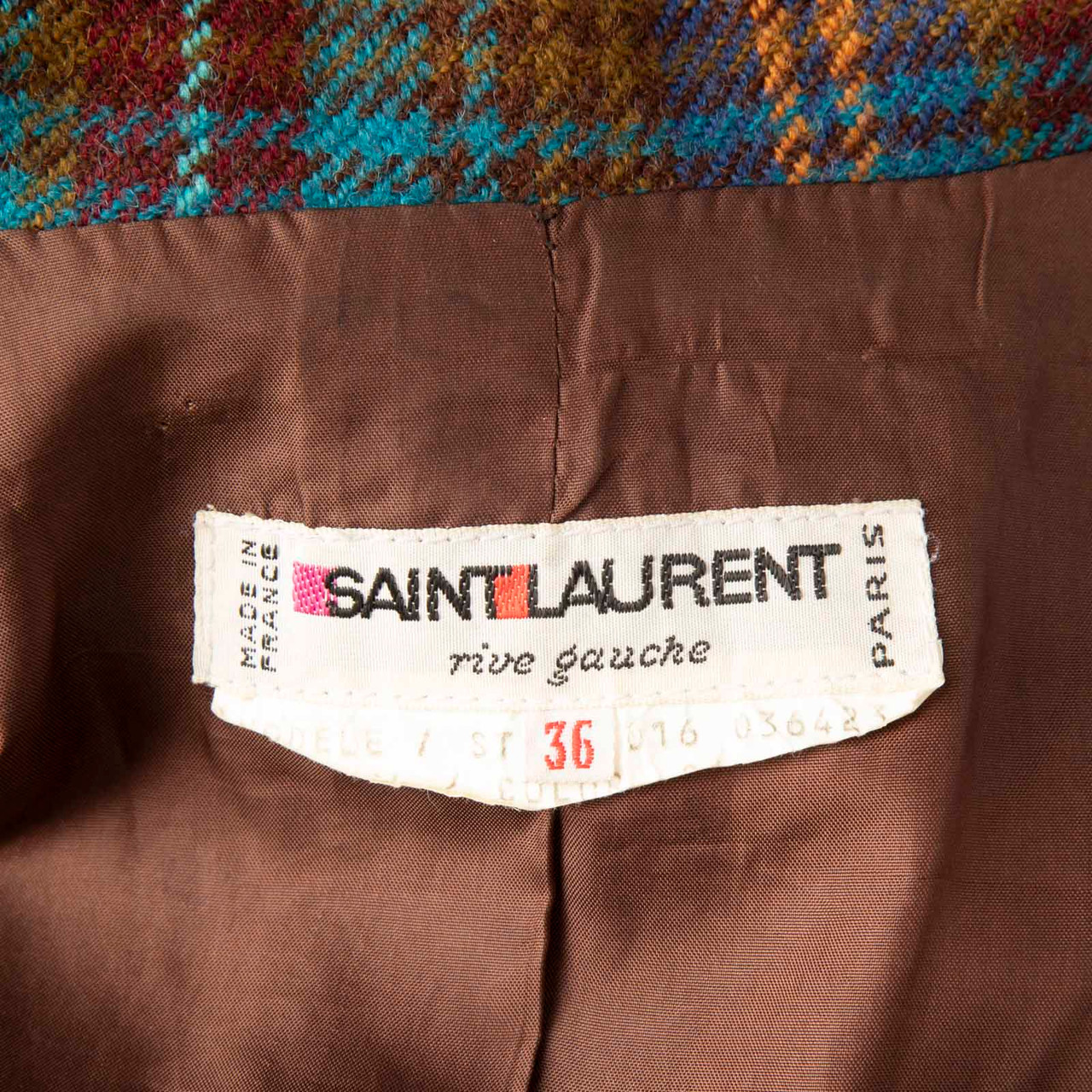 Saint Laurent Check Pattern Button Down Blazer Saint Laurent Check Pattern Button Down Blazer