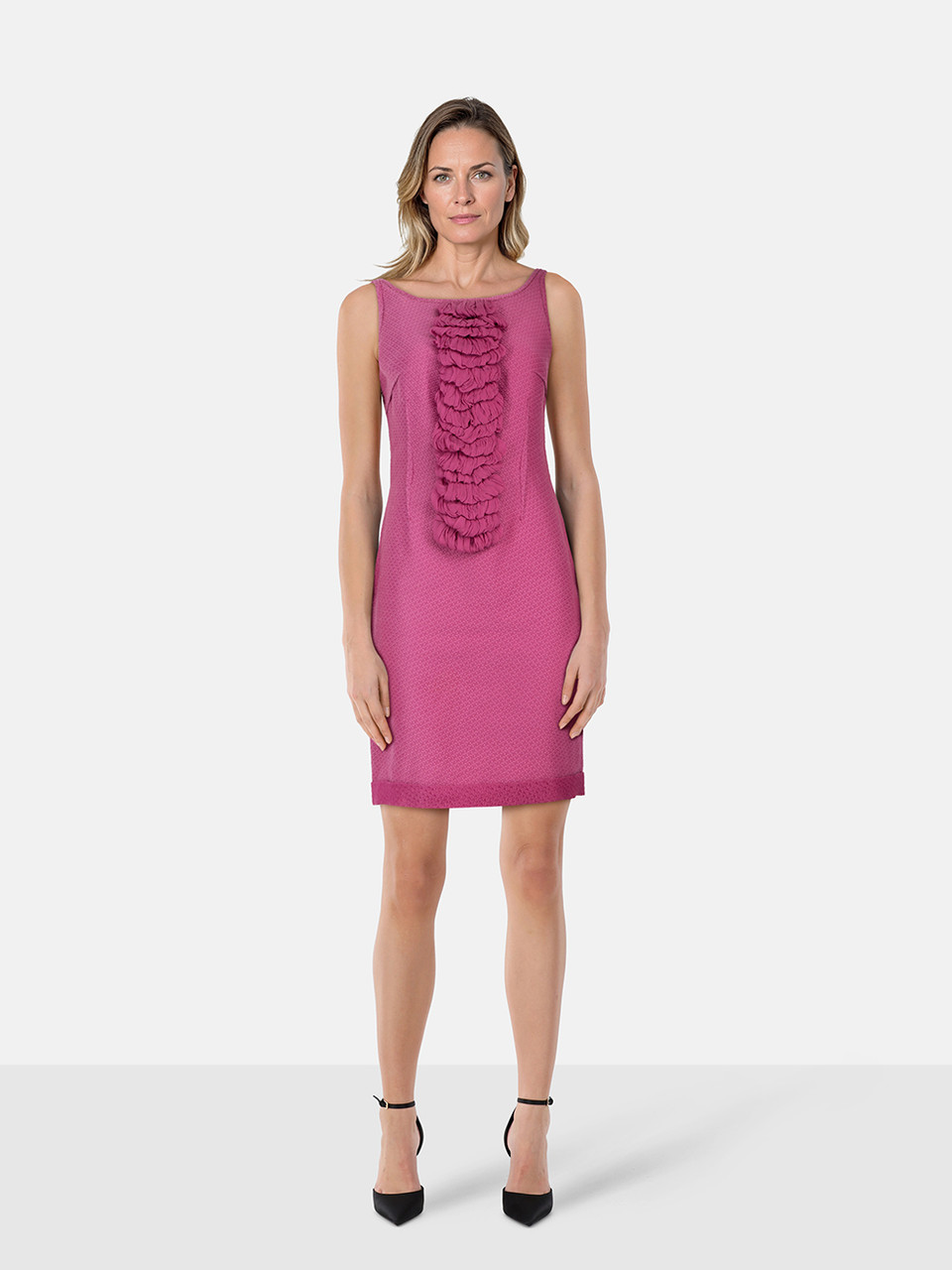 Fendi Pink Ruffle Detail Mini Dress