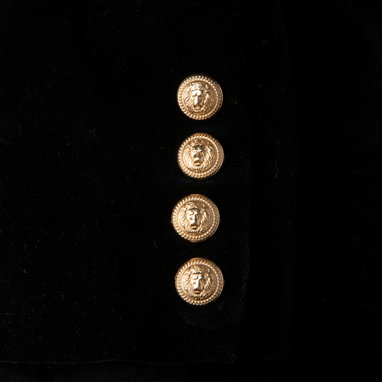 Balmain Black Velvet Structured Blazer Top Balmain Black Velvet Structured Blazer Top