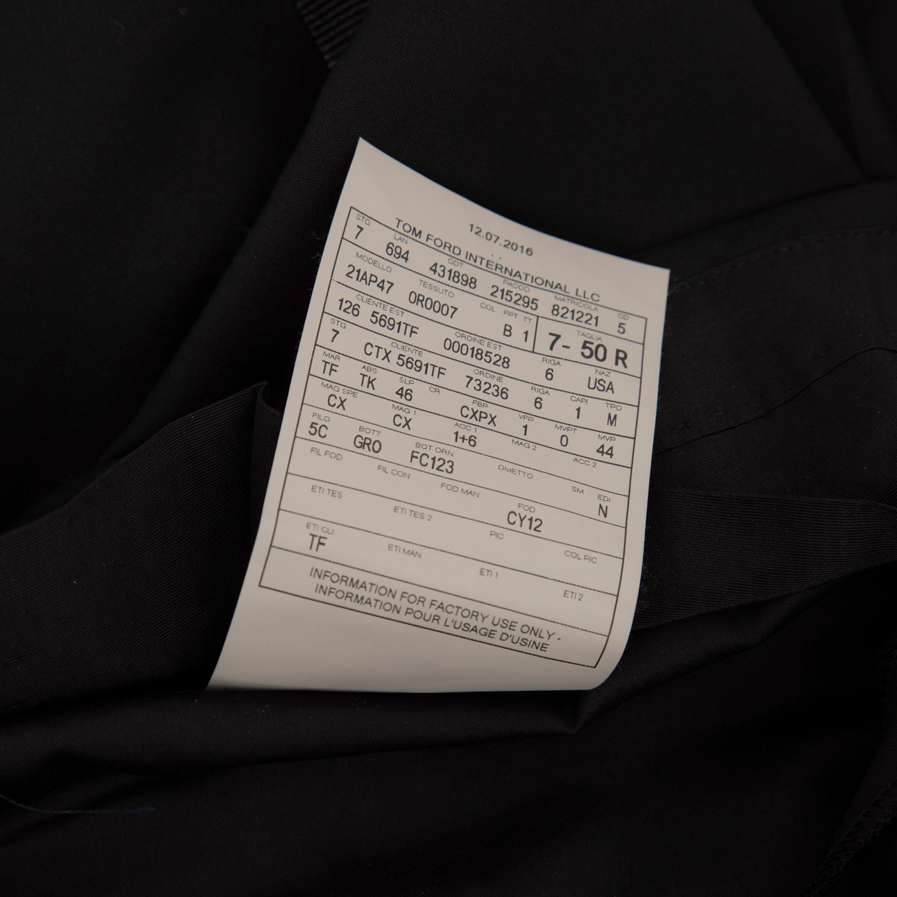 Tom Ford Black Wool Buckle Detail Trousers