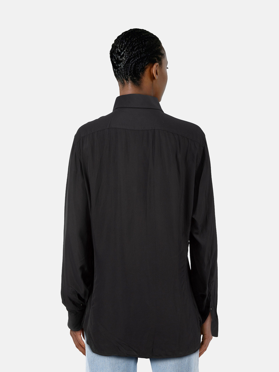 Tom Ford Black Long Sleeve Pin Tuck Shirt Tom Ford Black Long Sleeve Pin Tuck Shirt