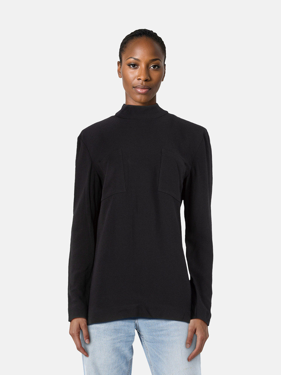Tom Ford Black Pocket Detail Long Sleeve Top