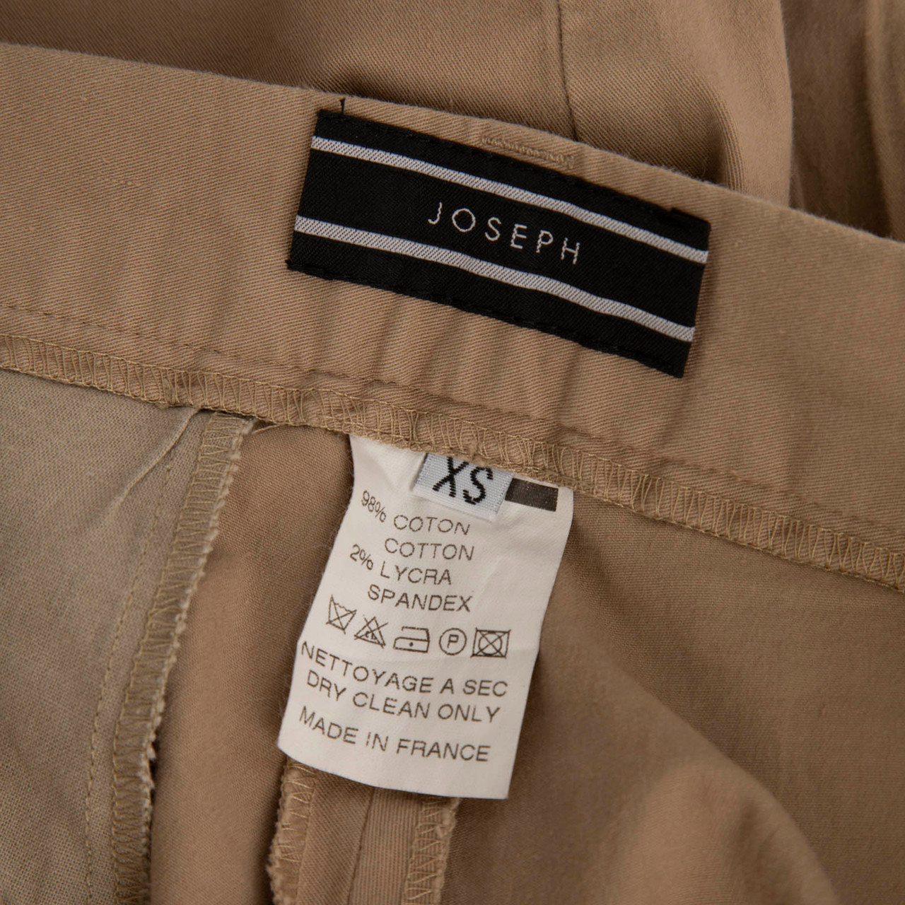 Joseph Beige High Waisted Straight Leg Trousers