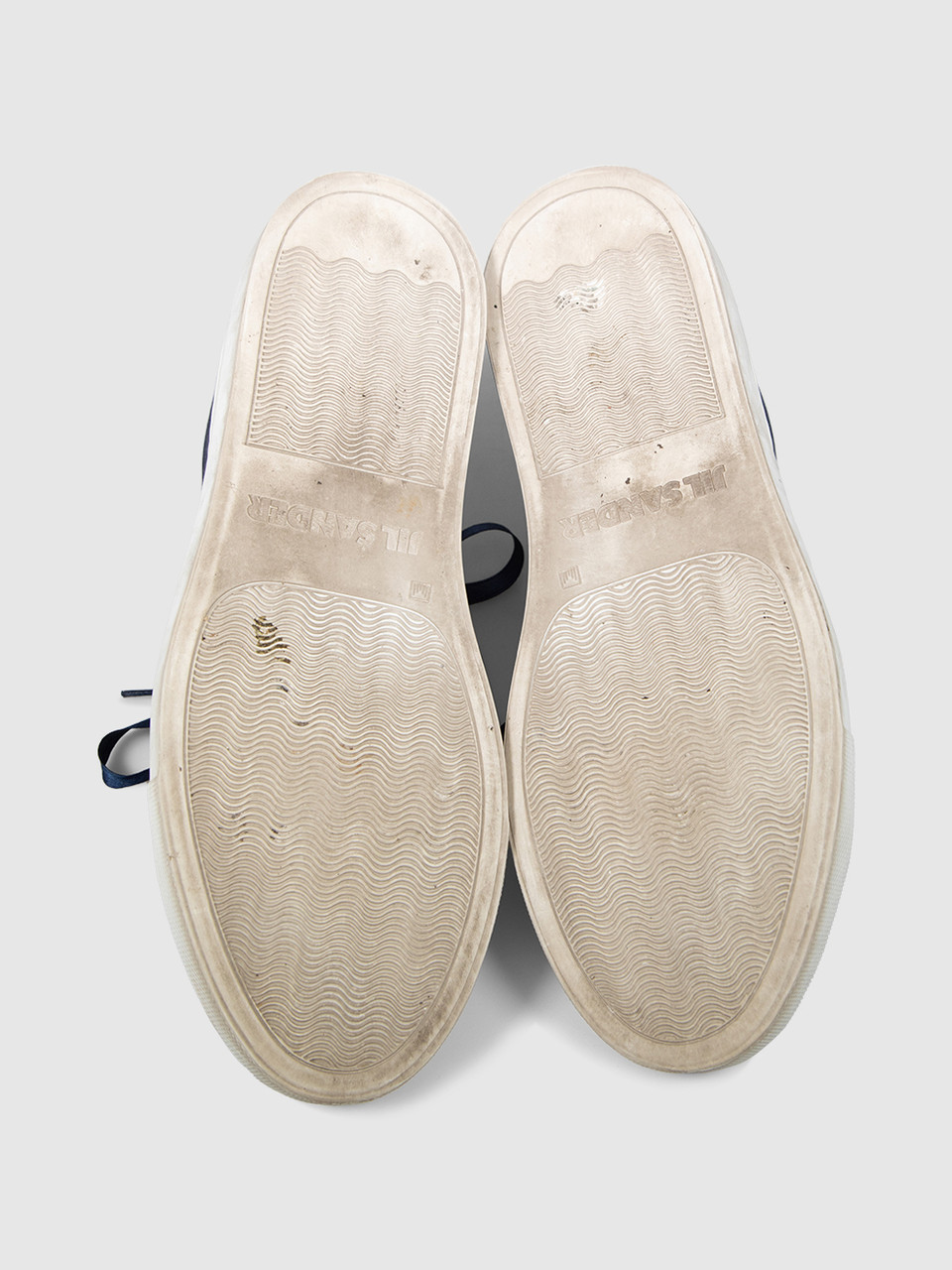 Jil Sander Navy Satin Trainers