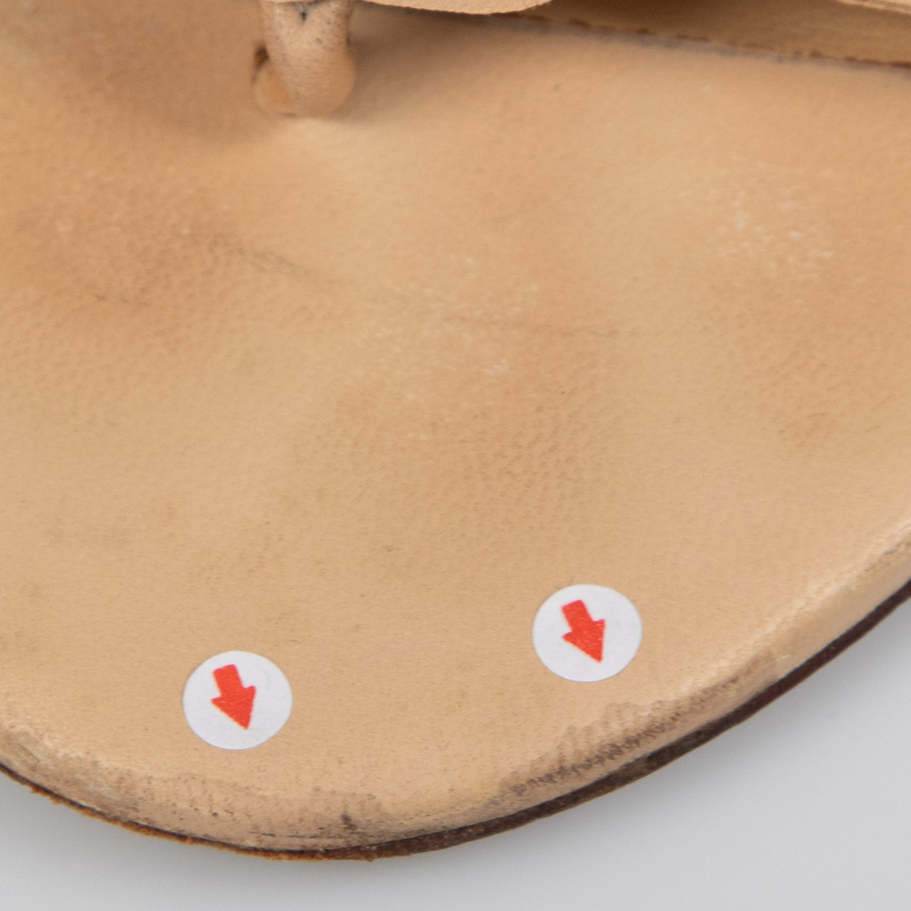 Chanel Beige Leather Camellia Sandals