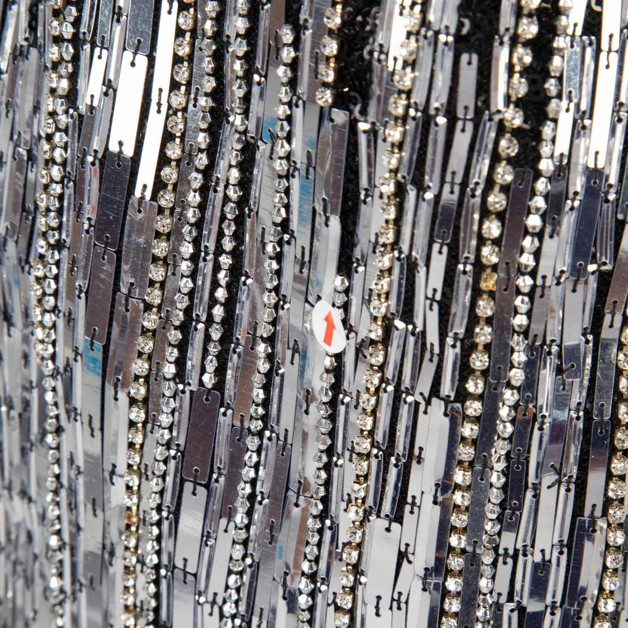 Balmain Black & Silver V-Neck Sequinned Dress