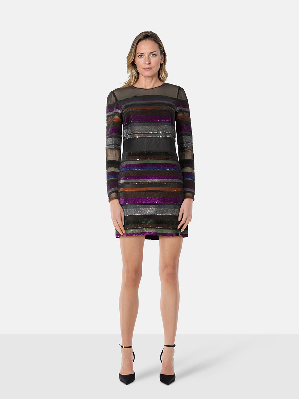 Emilio Pucci Sequin Embellished Silk Sheer Dress