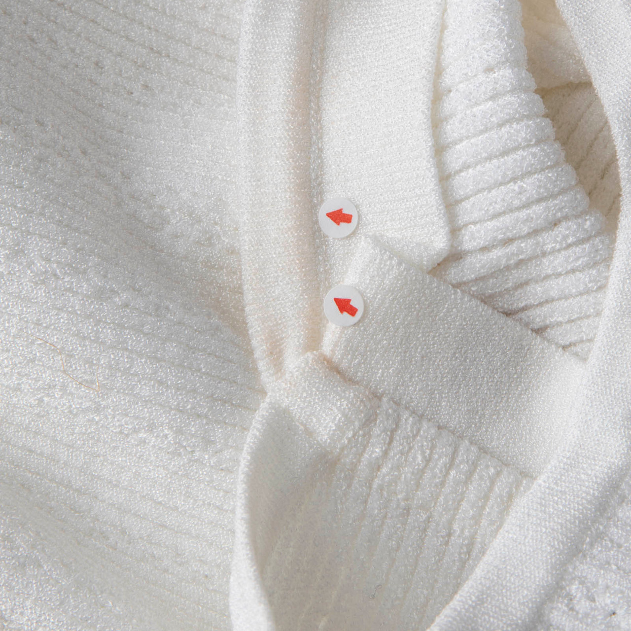 Balmain White Knit Sleeveless Button Detail Top