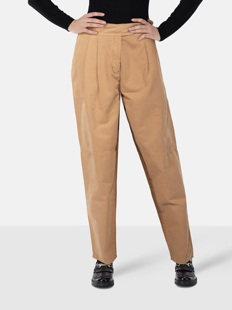 Etro Brown Tapered High Rise Trousers