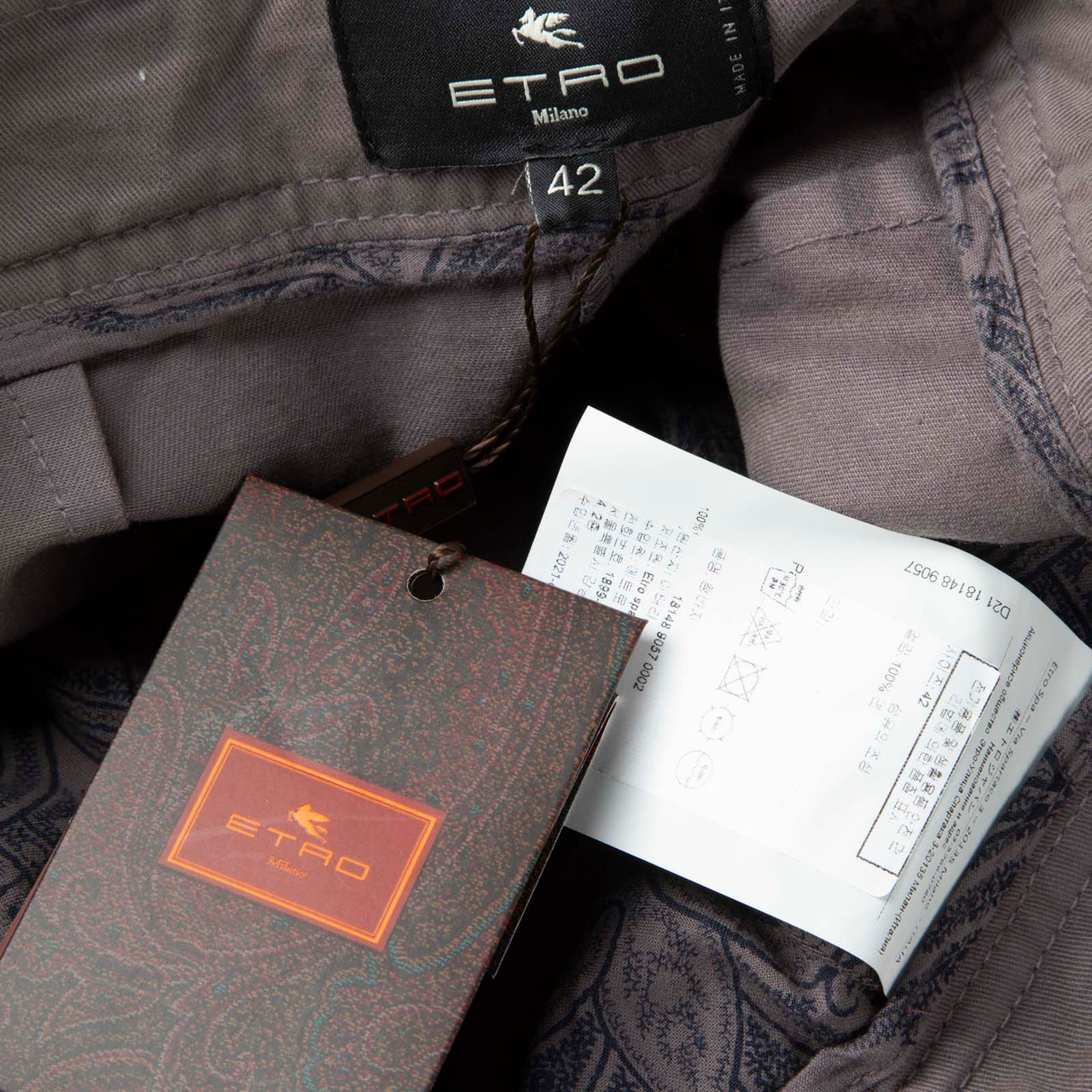 Etro Mauve Tapered High Rise Trousers