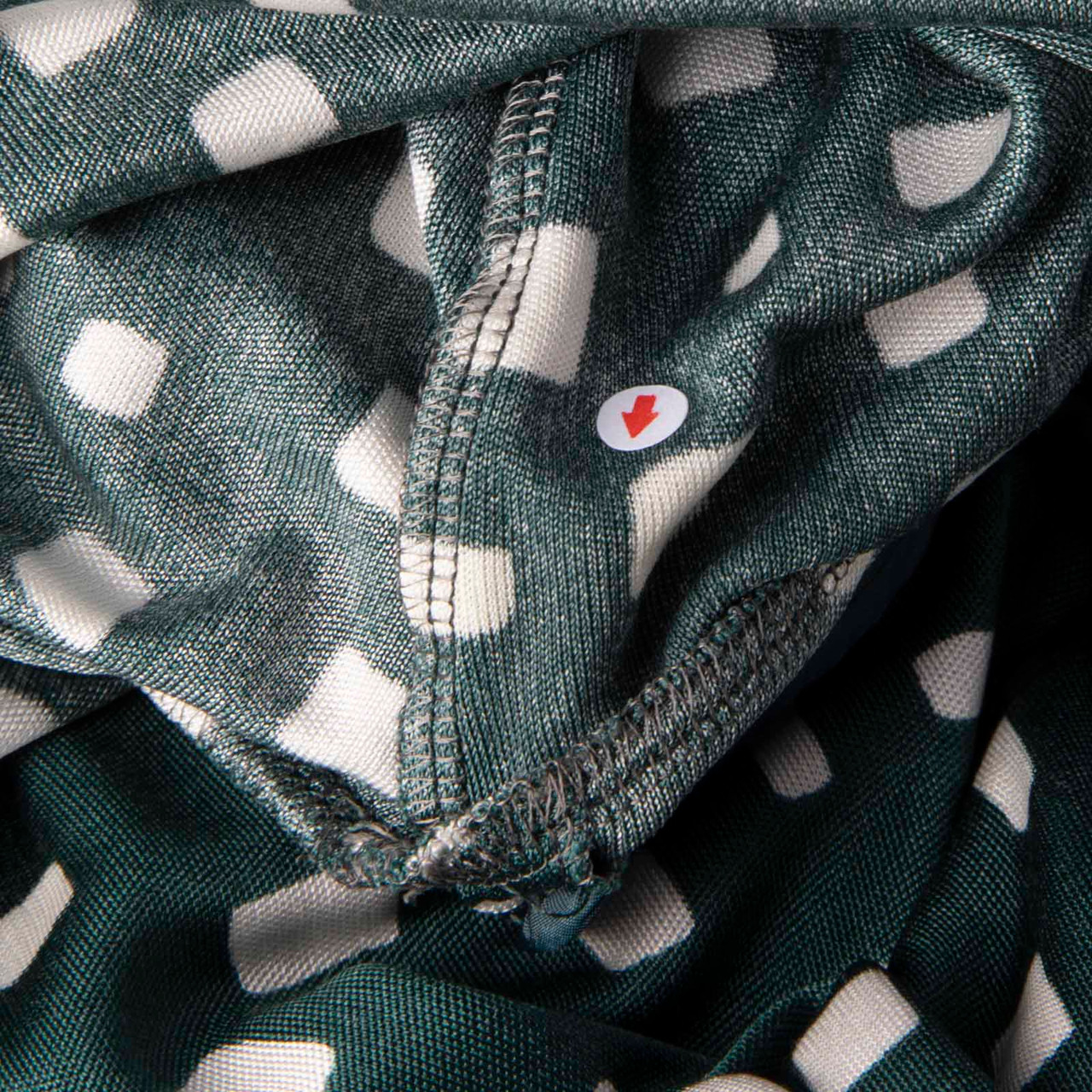 Prada Green Silk Square Pattern Belted Dress