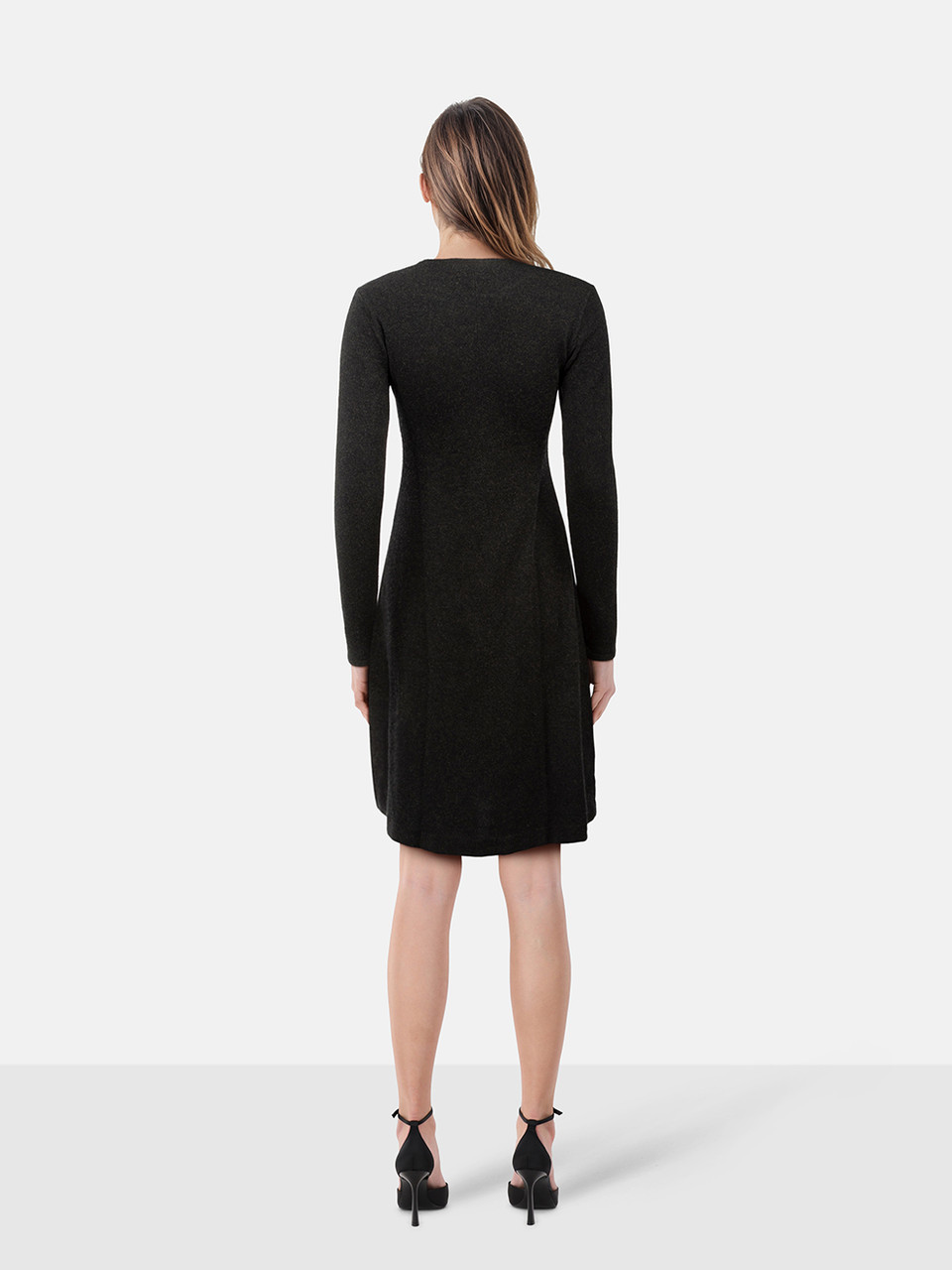 Ralph Lauren Grey Cashmere Long Sleeve Dress