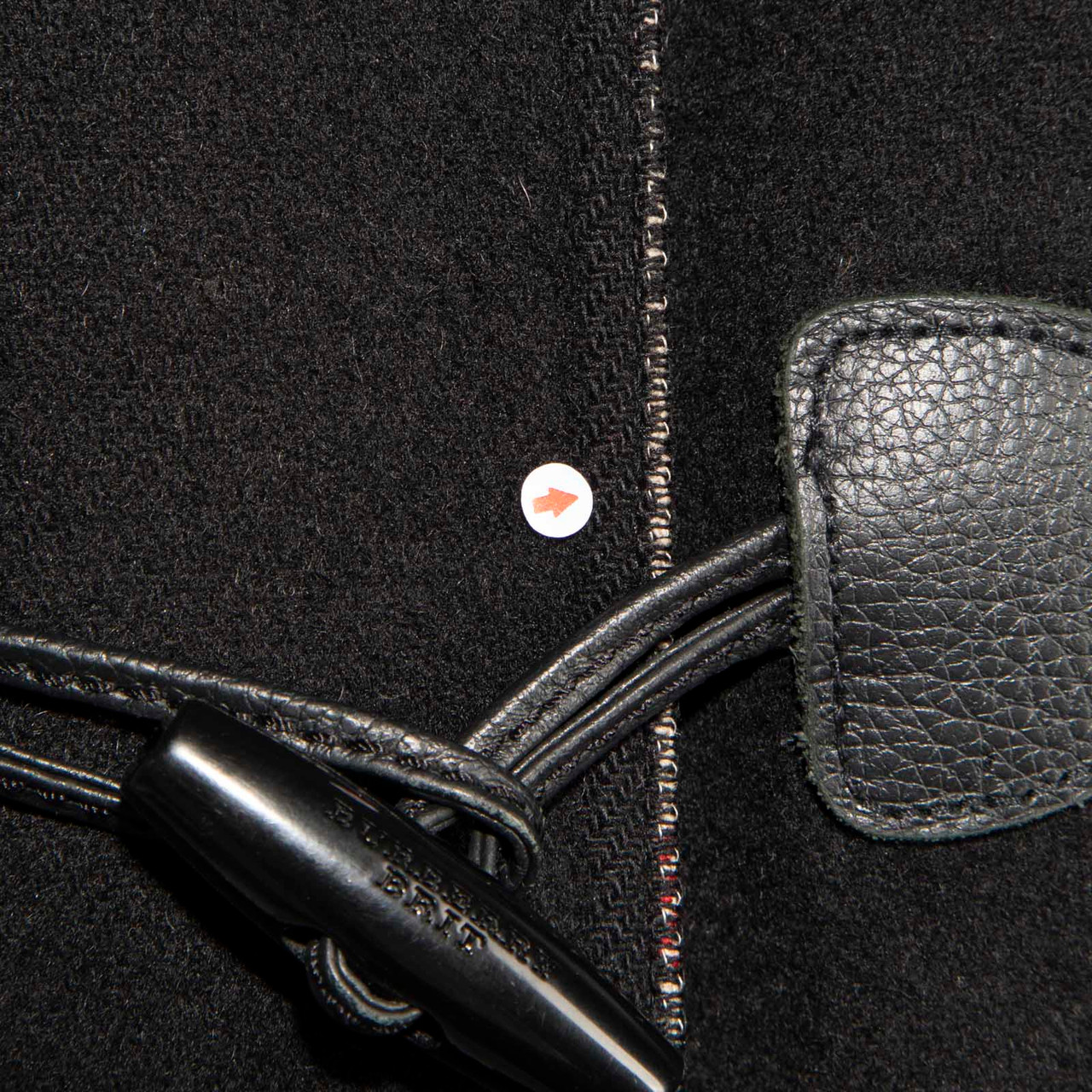 Burberry Black Wool Duffel Coat