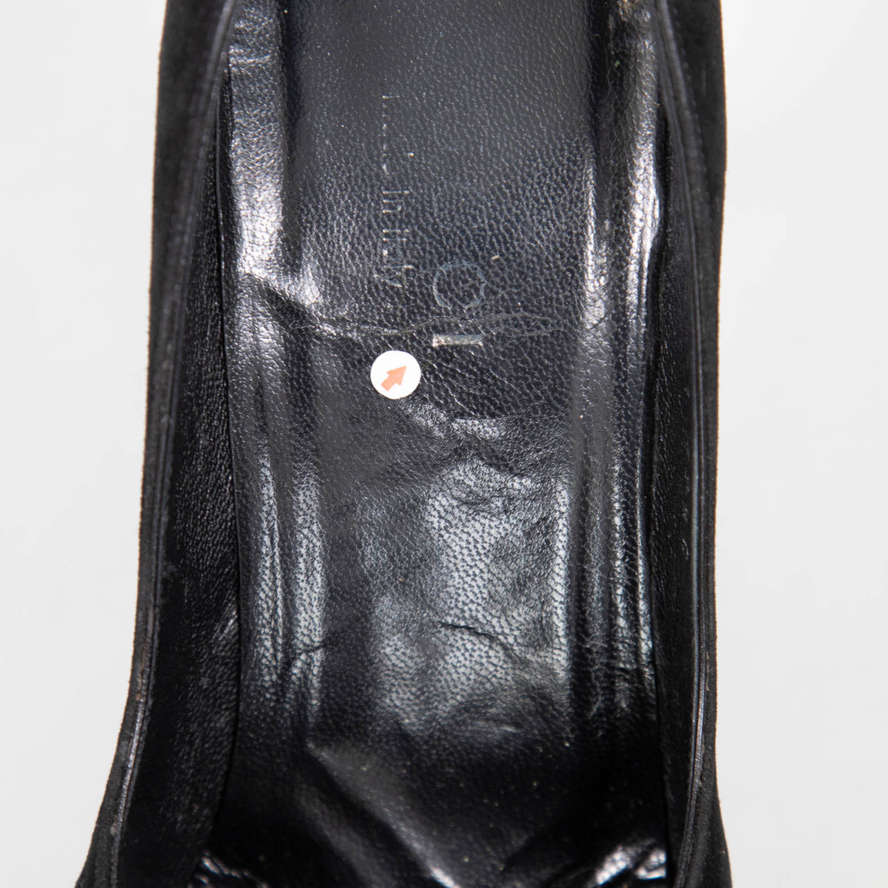 Gucci Black Suede Pointed Toe Slip On Pumps