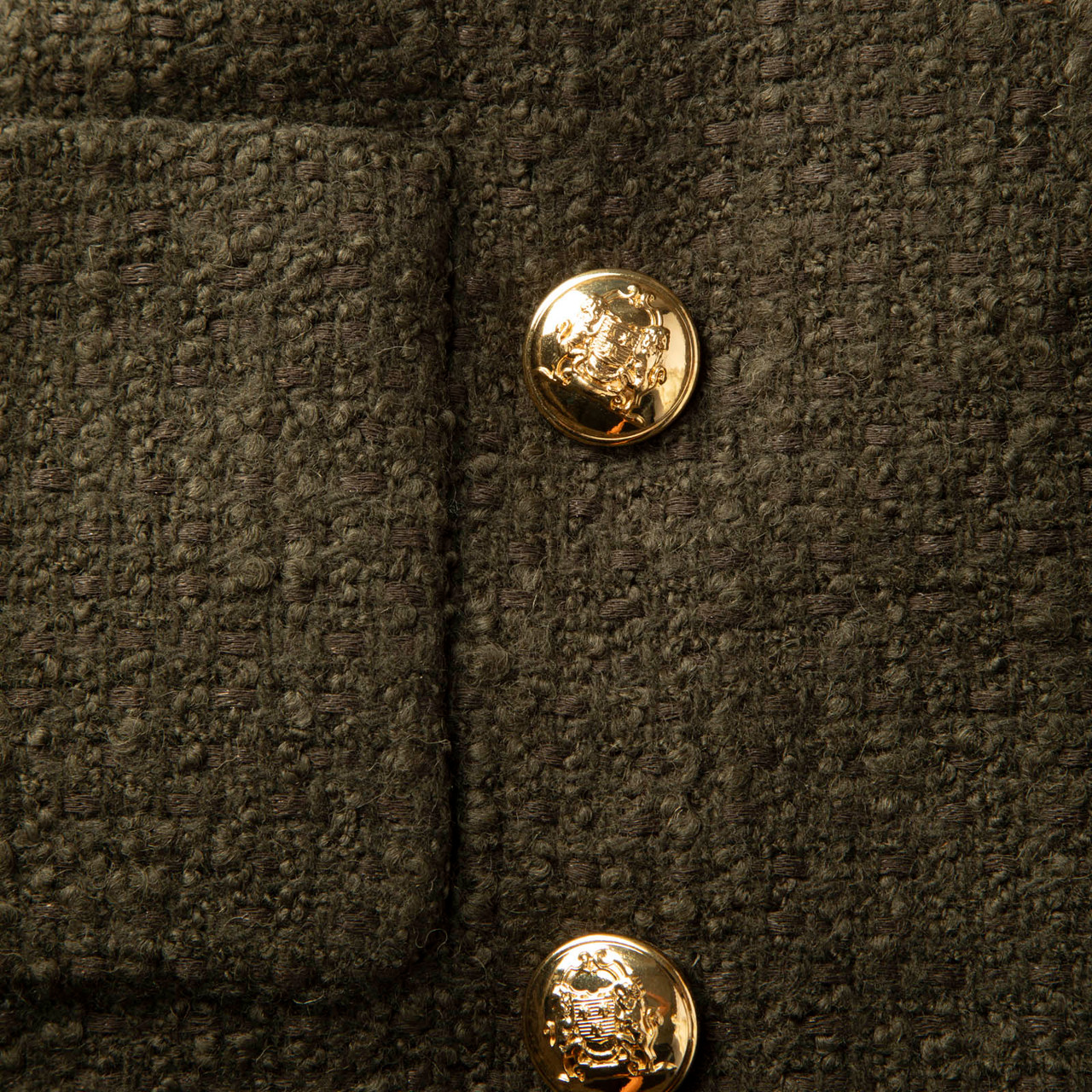 Céline Khaki Wool Double Breasted Jacket