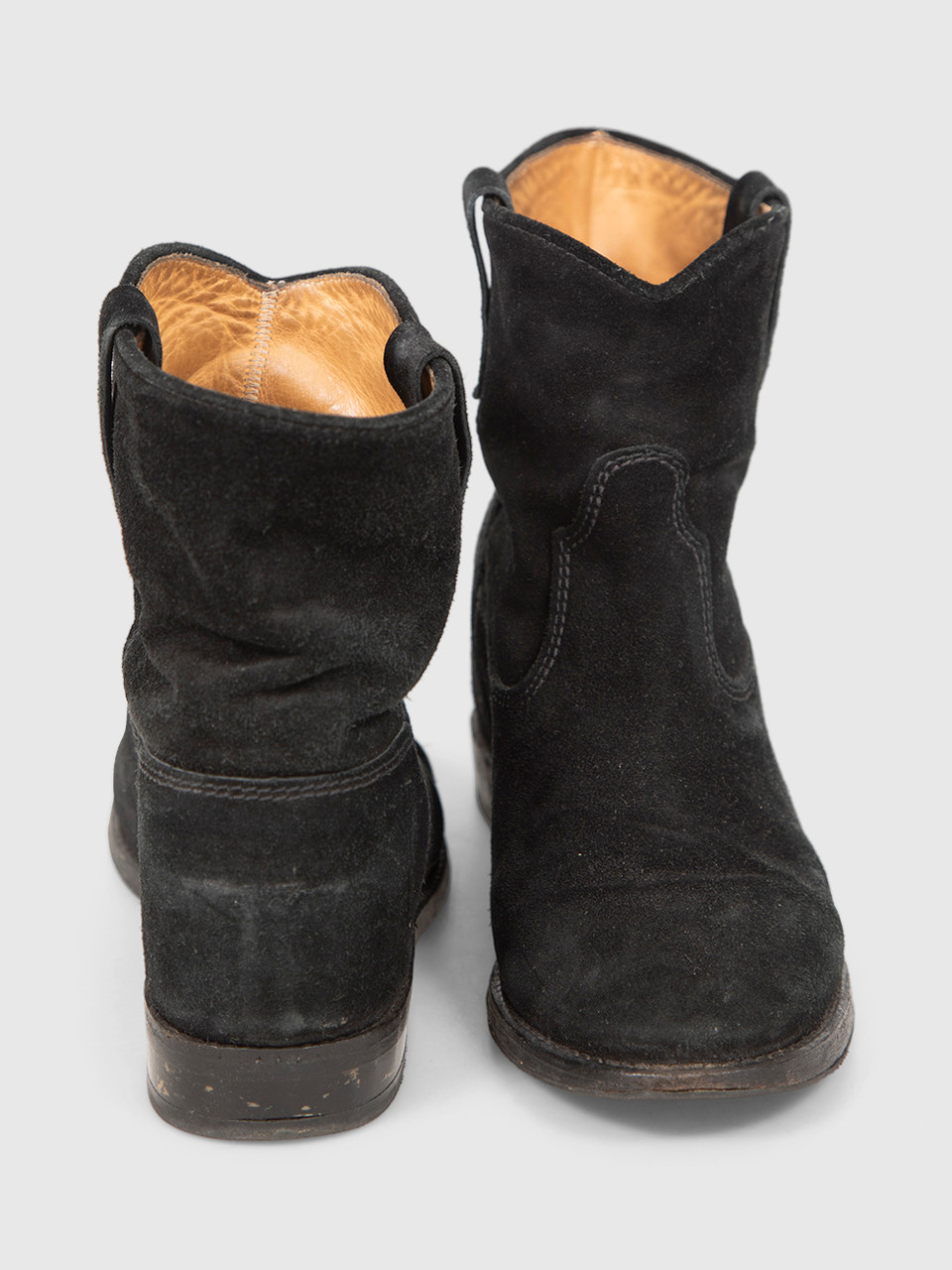 Isabel Marant Isabel Marant Étoile Black Suede Ankle Cowboy Boots