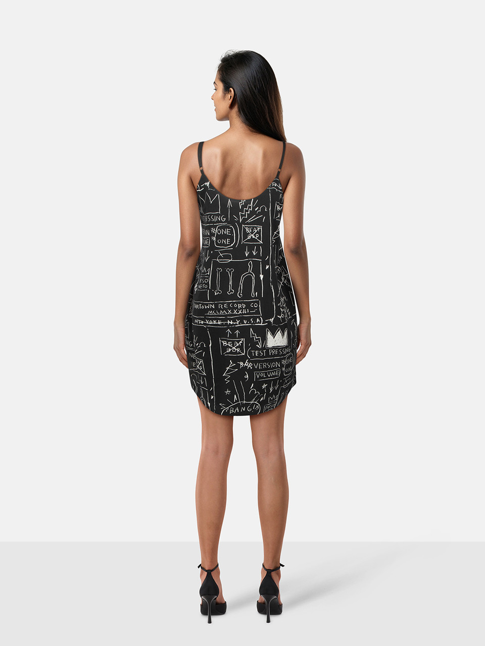 Alice + Olivia Alice + Olivia x Basquiat Black & White Beat Bop Dress