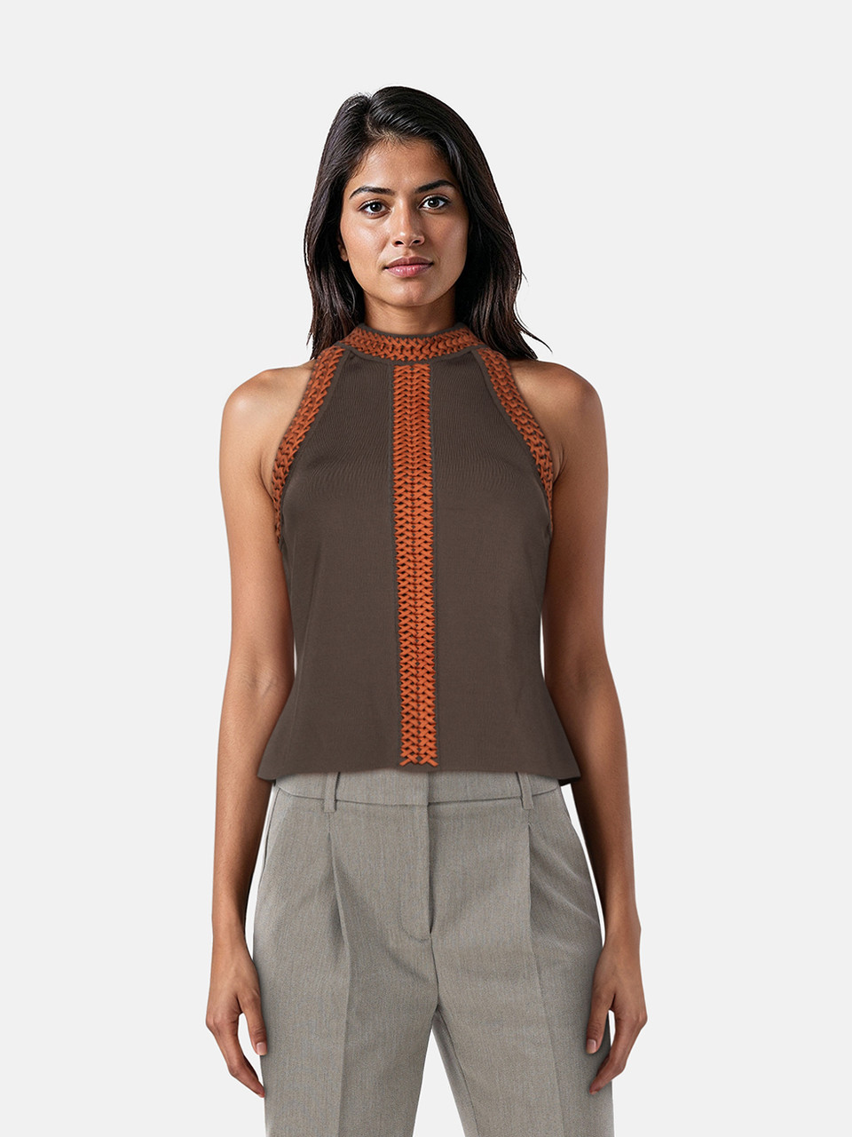 Hermès Spring Summer'23 Maron Ebene Braided Top