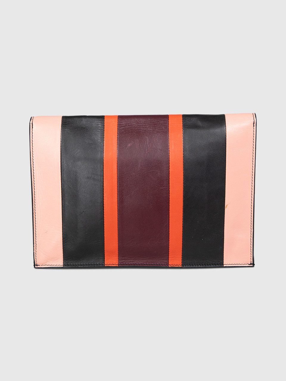 Proenza Schouler Striped Leather Clutch