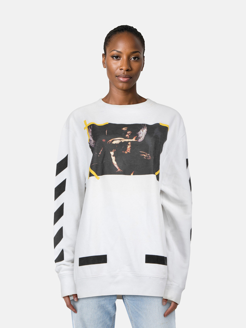 Off-White White Caravaggio Crewneck Sweatshirt