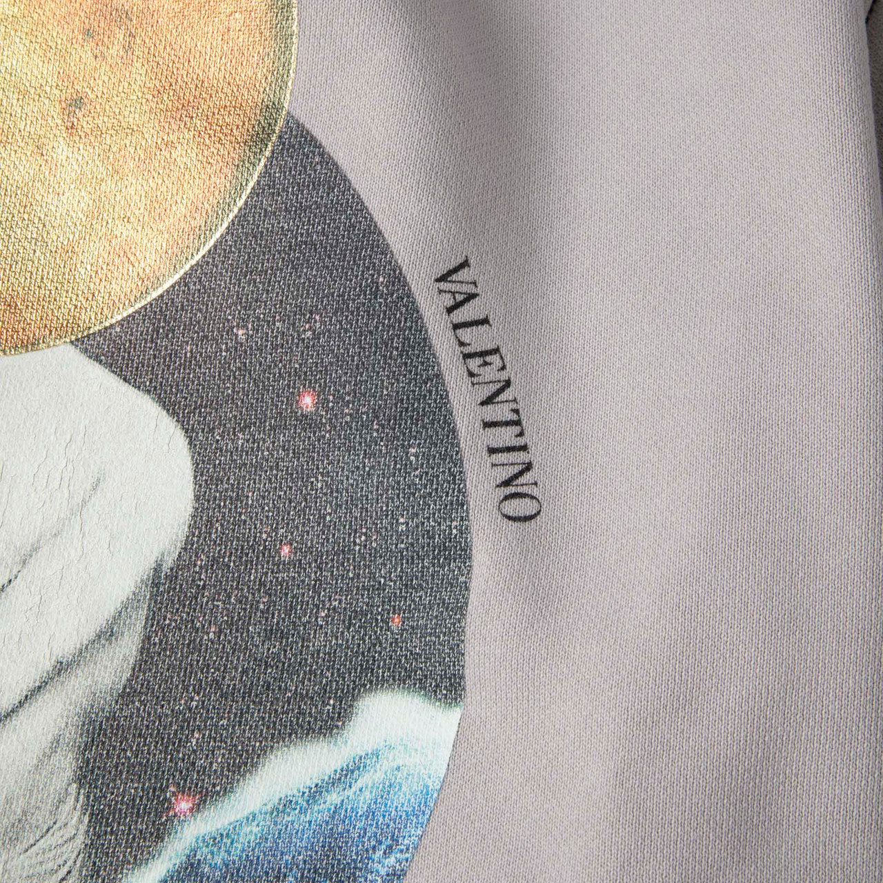 Valentino Garavani Grey Graphic Print Oversized Sweatshirt