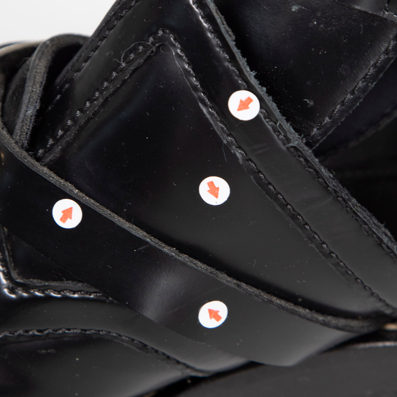 Balenciaga Black Leather Belted Boots