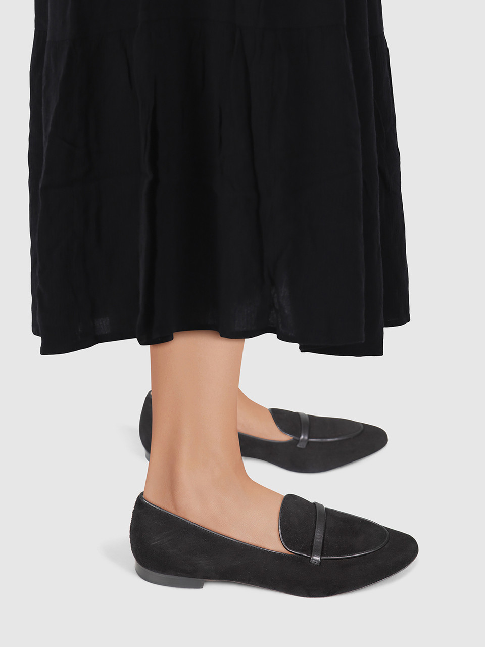 Malone Souliers Black Suede Slip On Loafers