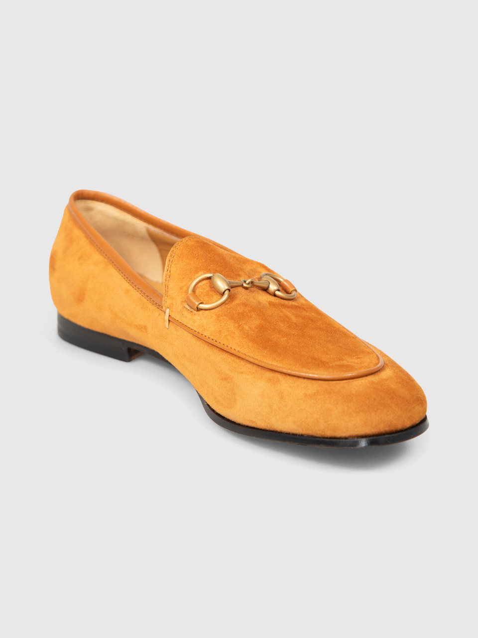Gucci Brown Suede Horsebit Loafers