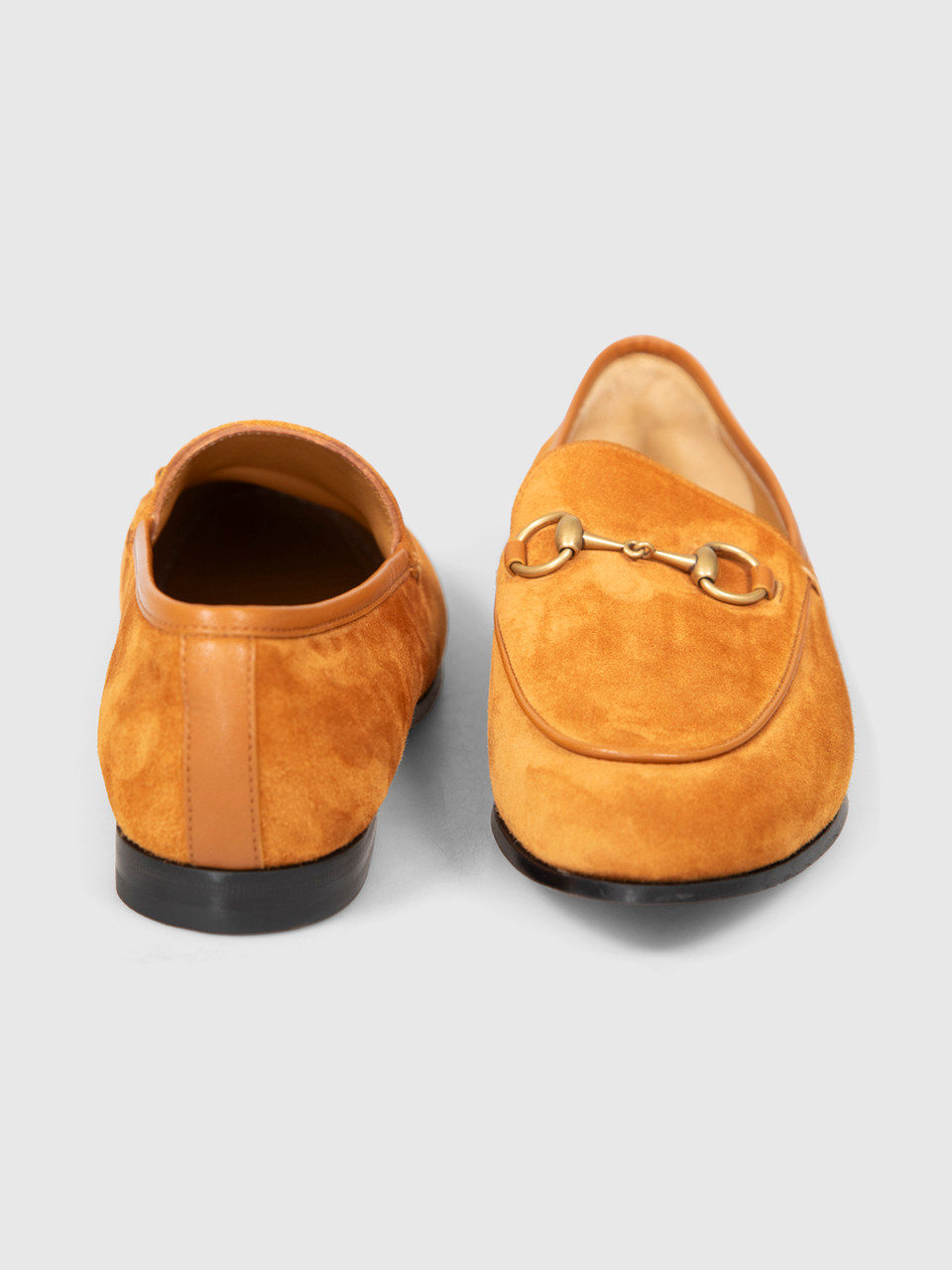 Gucci Brown Suede Horsebit Loafers