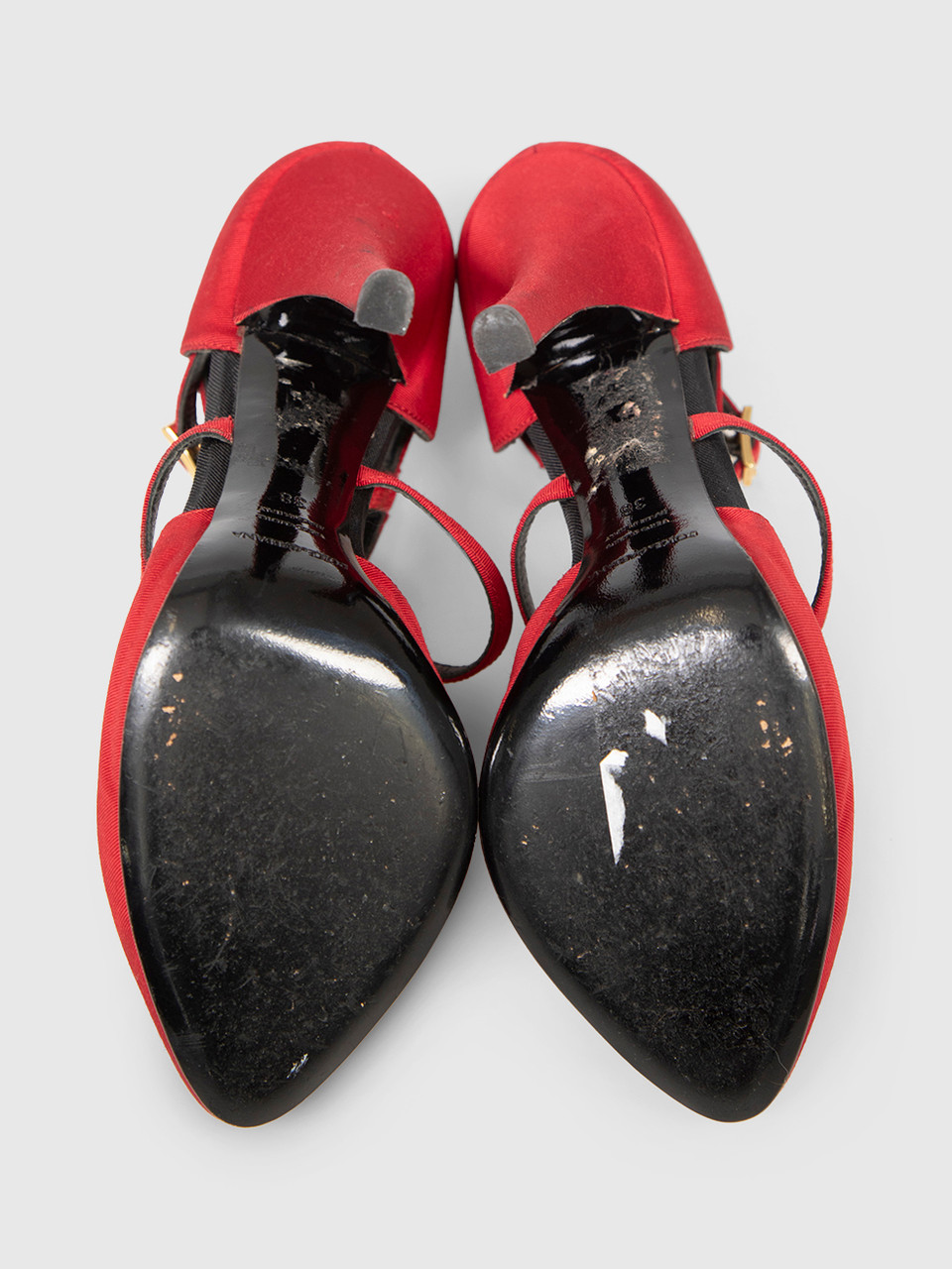 Dolce & Gabbana Red Platform Strappy Heels