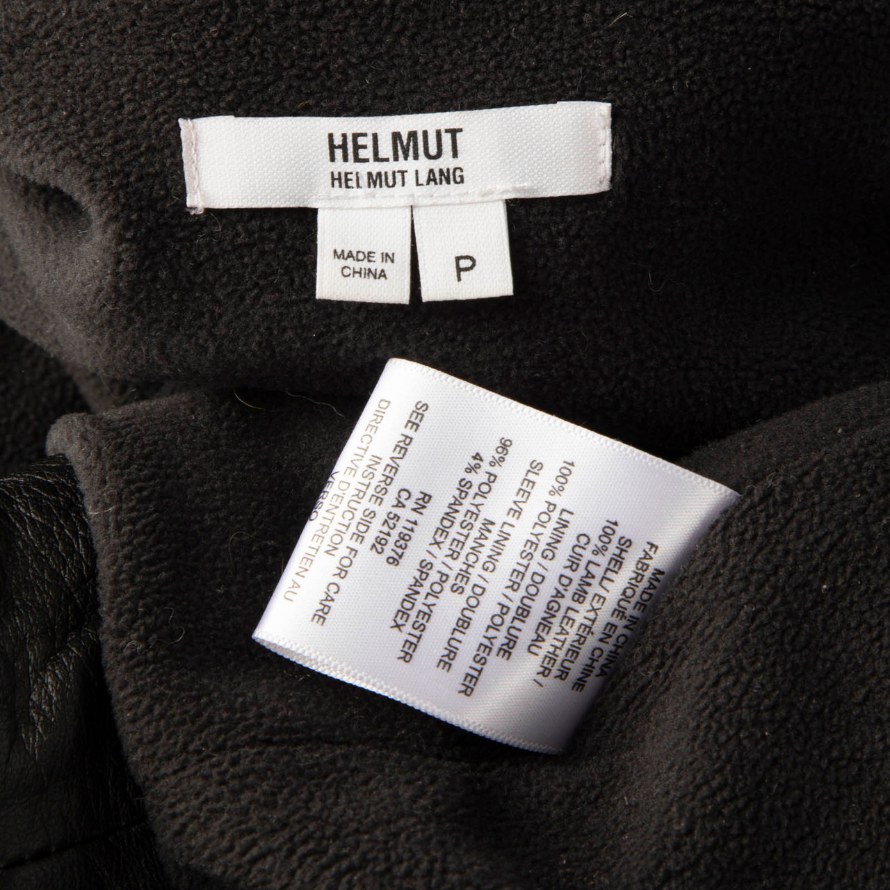 Helmut Lang Black Leather Hood Biker Jacket