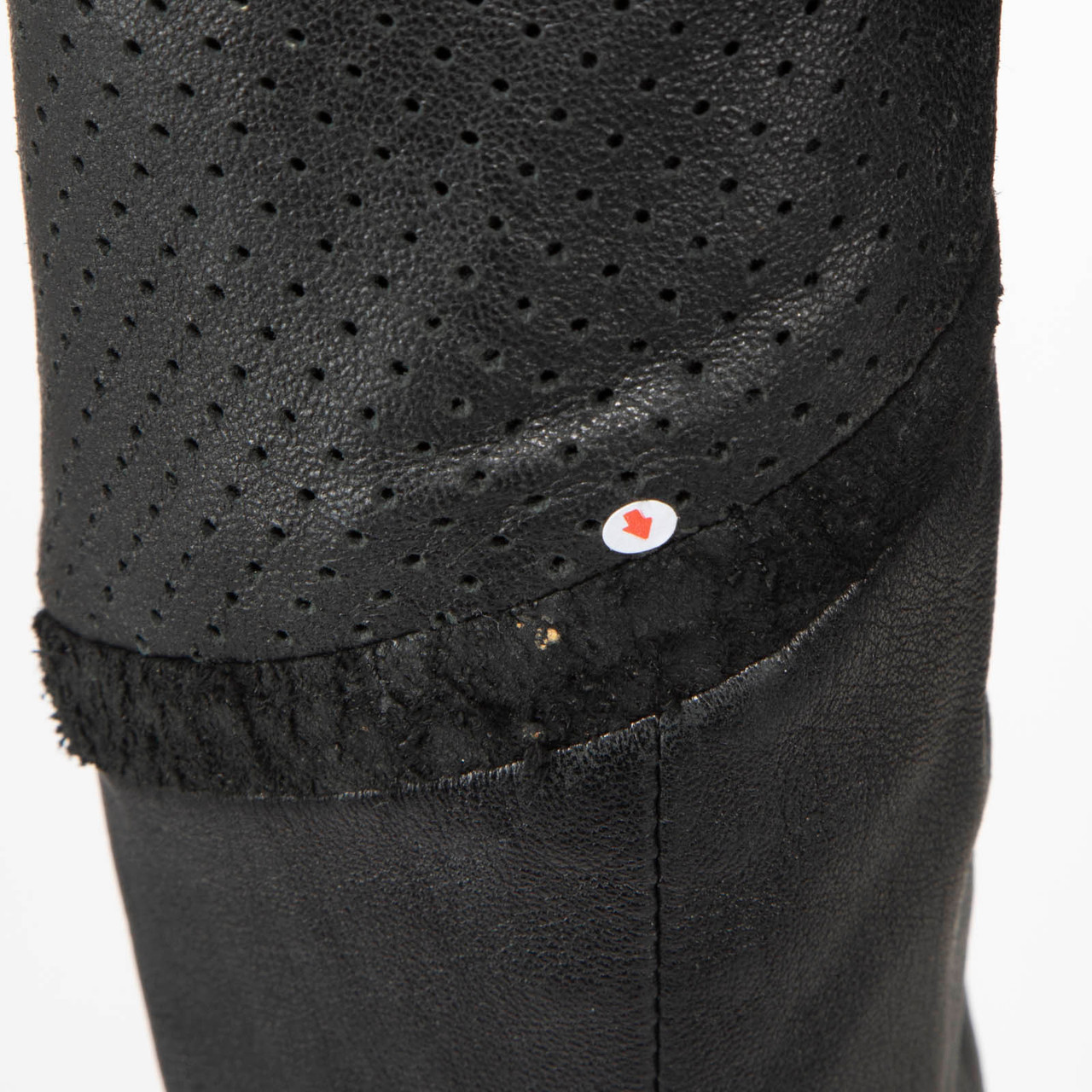 Iro Black Leather Perforated Biker Jacket