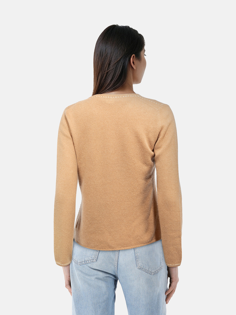 Loro Piana Beige Cashmere Top & Cardigan Set