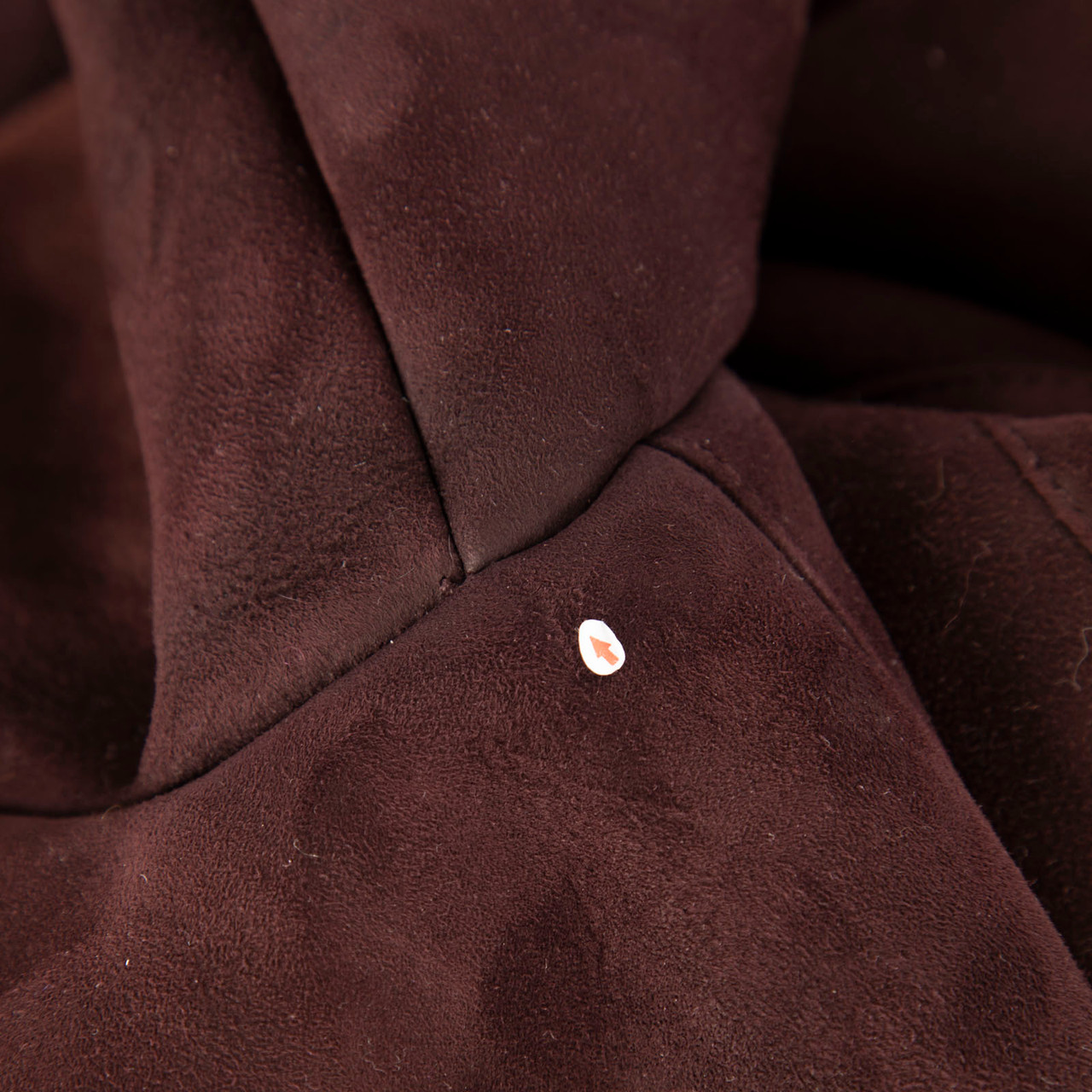 Escada Burgundy Suede & Fox Fur Flared Coat