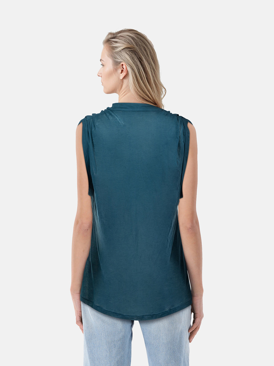 Isabel Marant Isabel Marant Étoile Teal Sleeveless Sheer Top