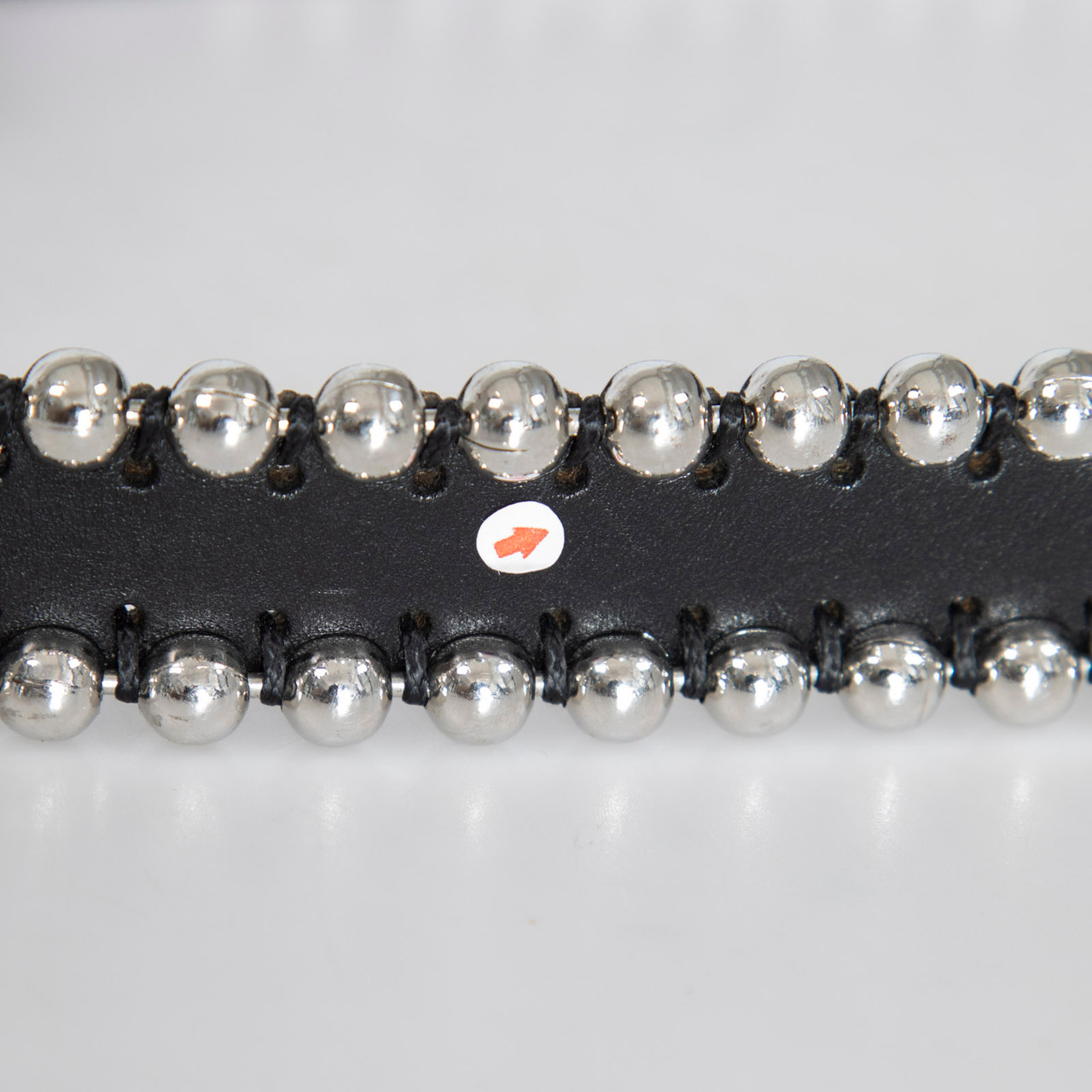 Isabel Marant Black Leather Silver Bead Detail Belt