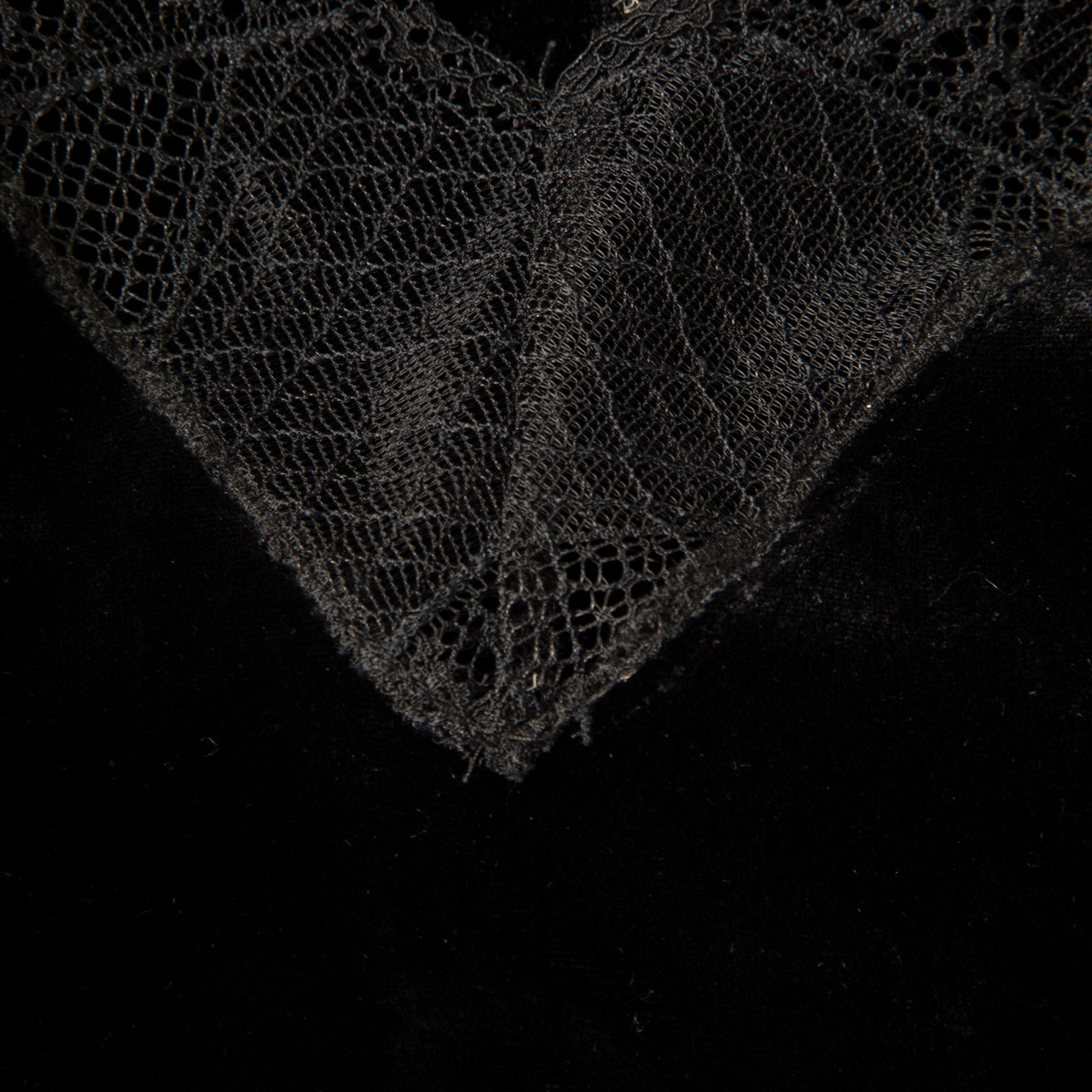 Zadig & Voltaire Zadig & Voltaire Deluxe Black Velvet & Lace Trim Top