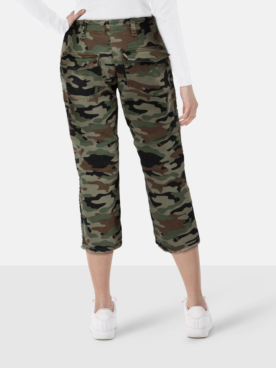 Nili Lotan Camouflage Cropped Trousers