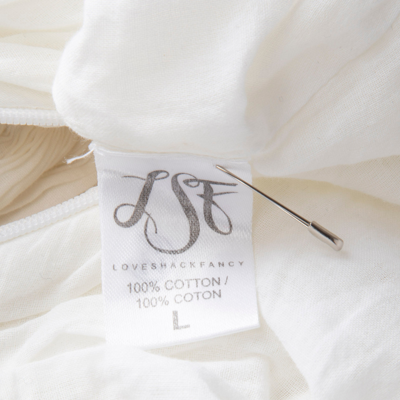 LoveShackFancy White Flared Mini Skirt