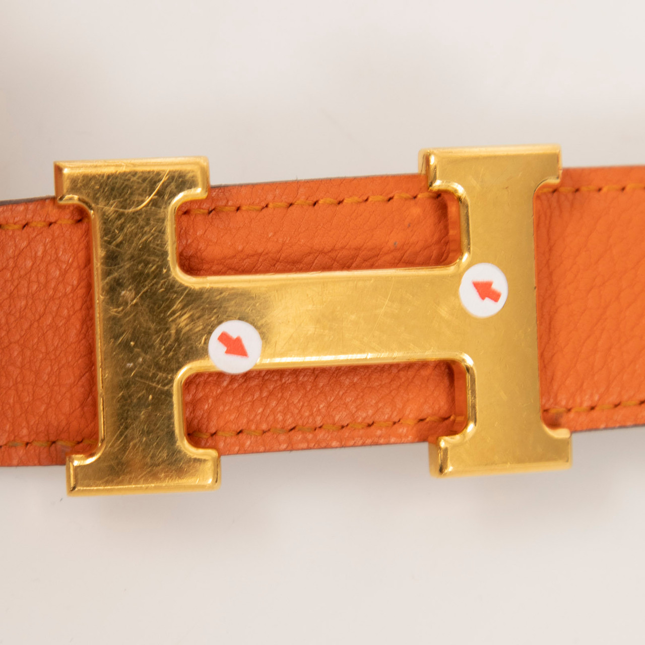 Hermès 2004 Reversible Leather H Belt