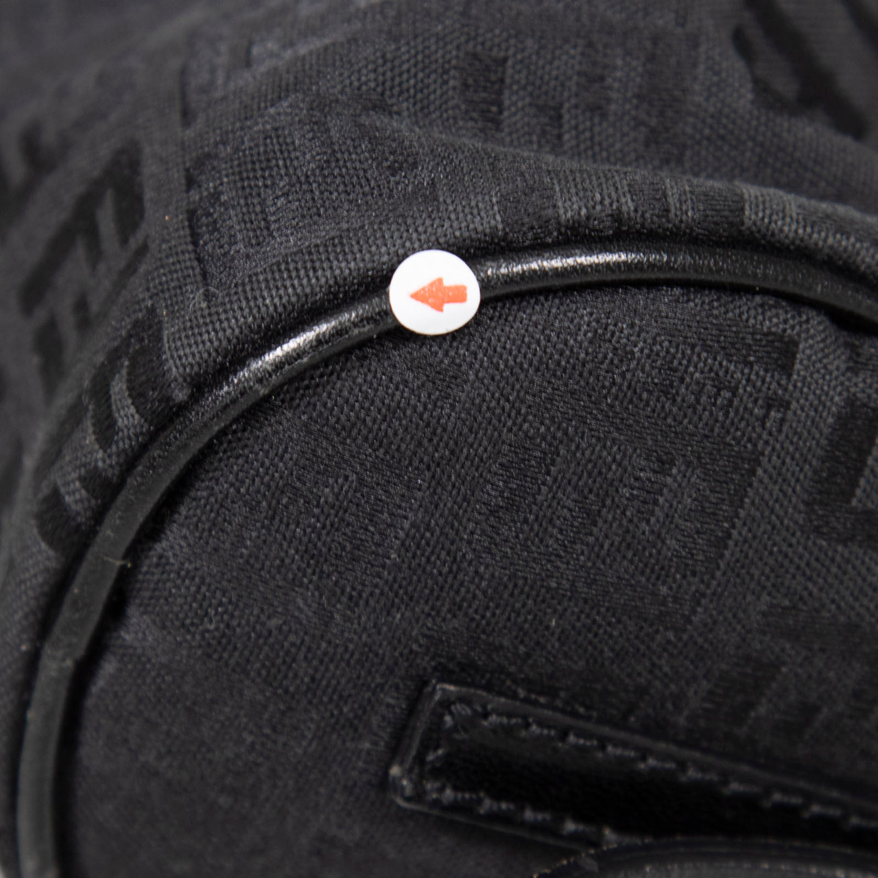 Fendi Black Zucchino Canvas Barrel Pochette handbag