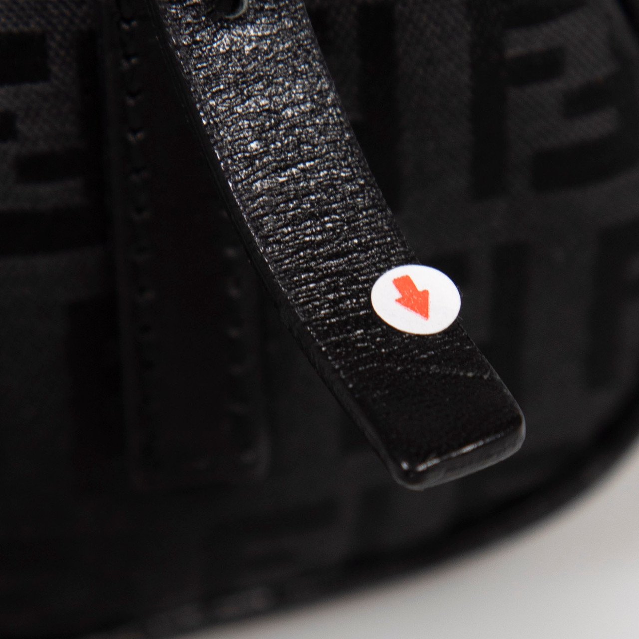 Fendi Black Zucchino Canvas Barrel Pochette handbag