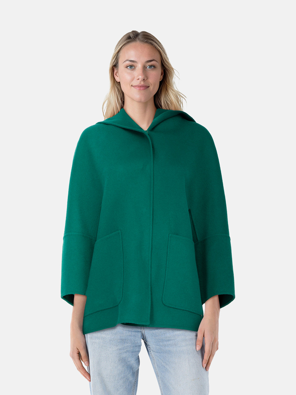 Max Mara Weekend Max Mara Green Wool Hood Oversized Jacket
