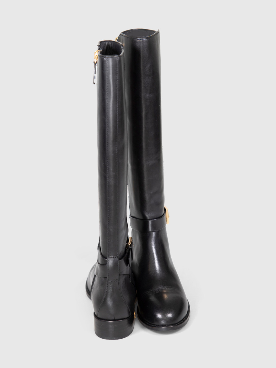 Tory Burch Black Leather Brooke Knee High Boots