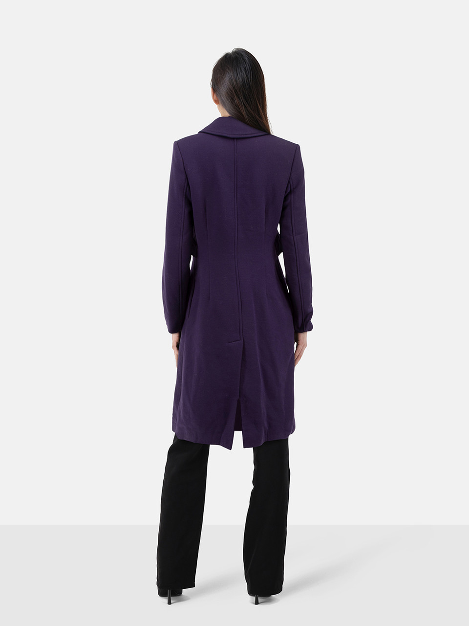 Moschino Purple Button Up Long Jacket