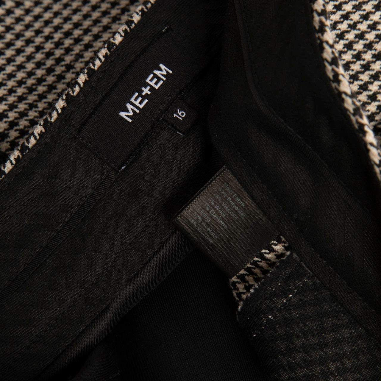 ME+EM Houndstooth Print Trousers