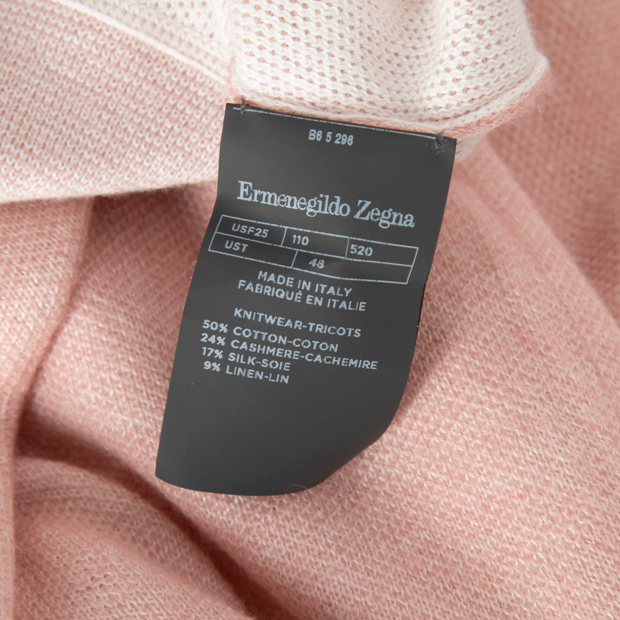 Ermenegildo Zegna Pink Crew Neck Jumper