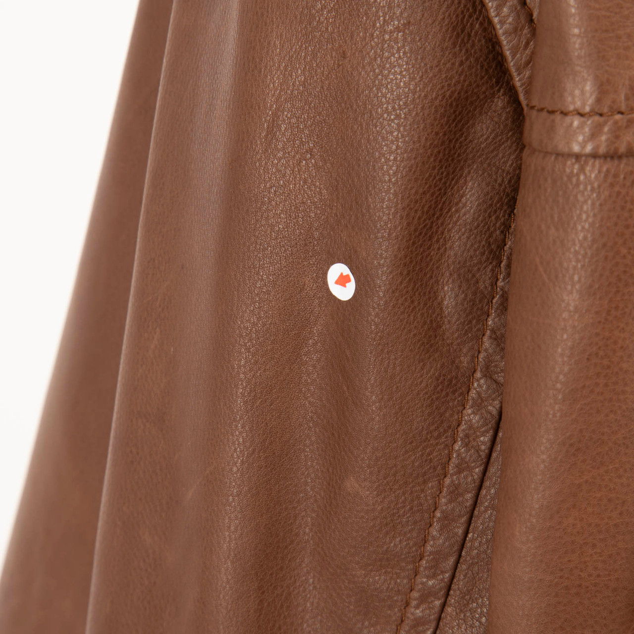 Ermenegildo Zegna Brown Leather Concealed Zip Jacket